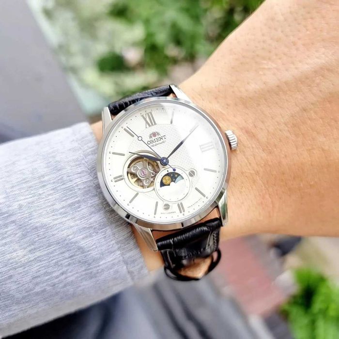 Orient Classic Open Heart Sun & Moon White