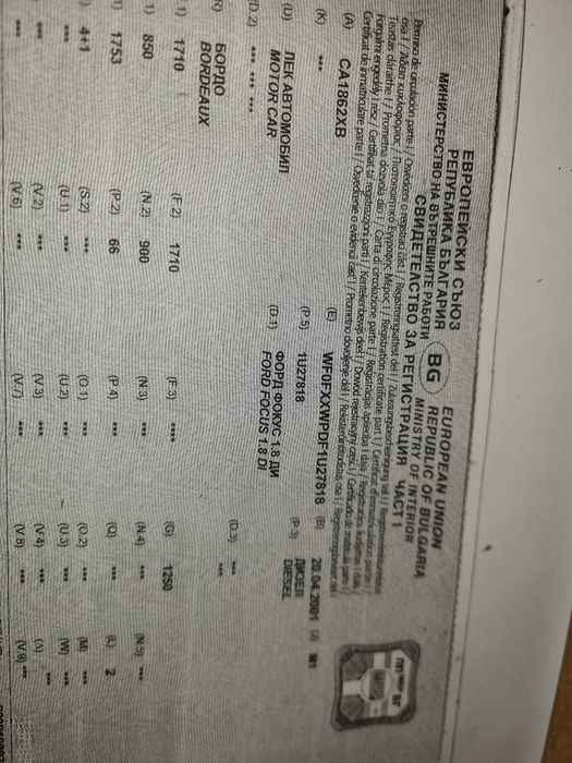 Форд Фокус 1.8 седан Ford Focus 1.8td на части