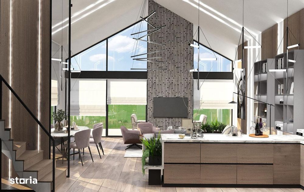 Casa stil scandinav teren 500mp, zona Dealul Lempes, Sanpetru