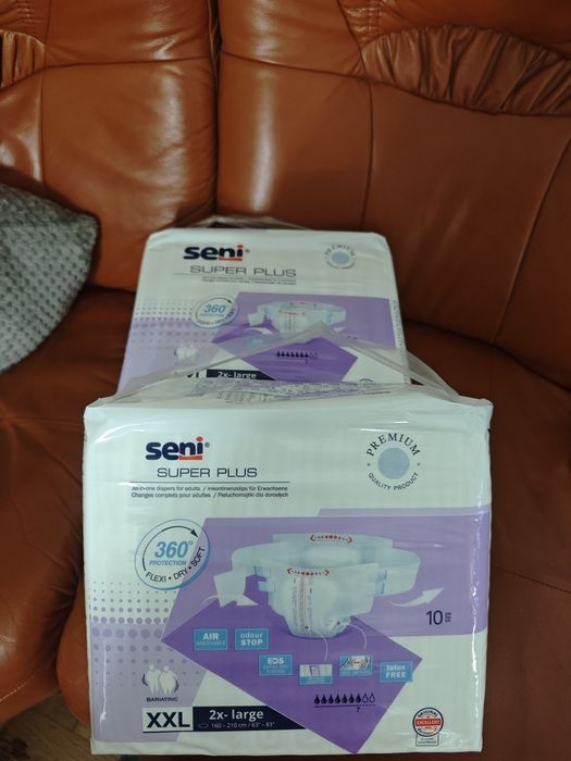 Scutece pentru adulți Seni Super Plus, Mărimea XXL (10 buc) - Noi, Sigilate  2 bucăți X 10