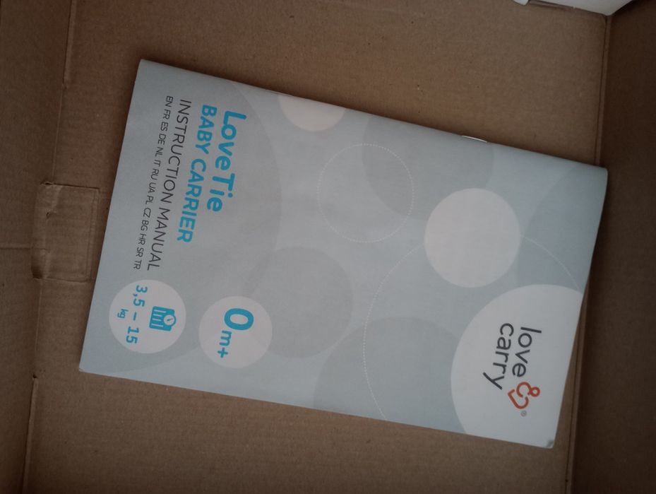 Love carry Мей тай слинг, изцяло памучен плат сив на звезди