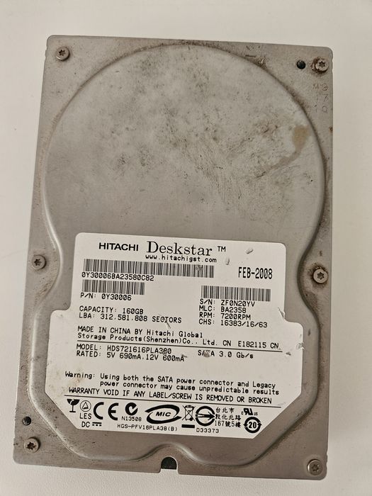 Vând Hard disk,De 160 GB