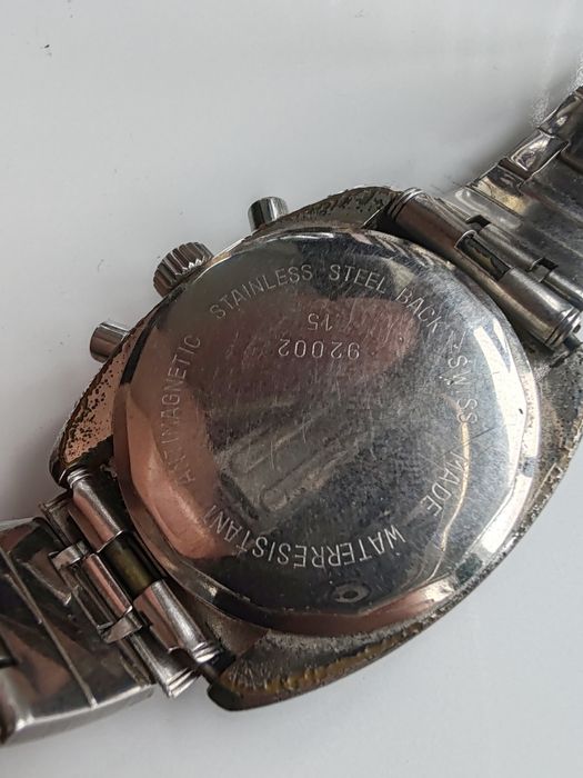 Ceas Lanco Chronograph Panda Dial 37,5 x42 mm Funcționează Impecabil!