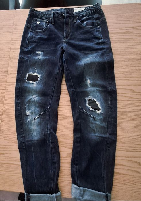 Дамски дънки  G-STAR Boyfriend със захабен ефект, Тъмносин, W23-L32