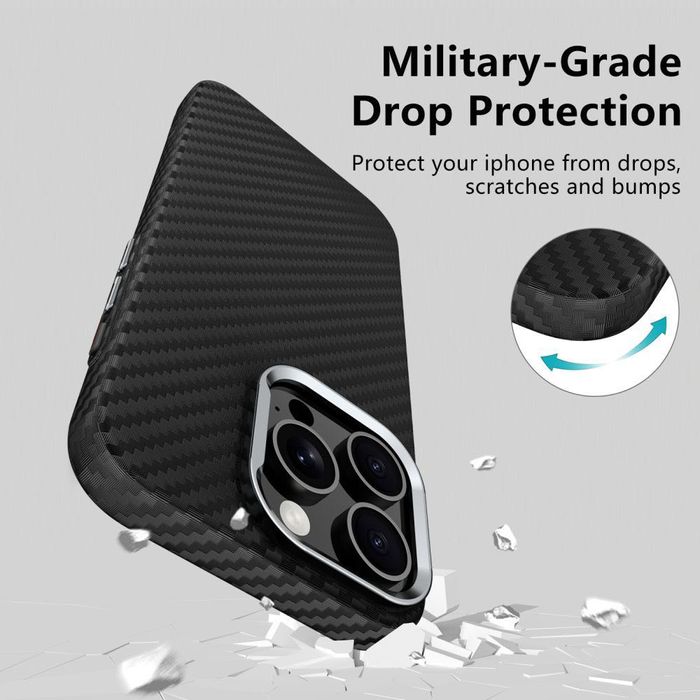 Tech-Protect MagSafe Калъф за Galaxy S25 Ultra-Карбонов, Black/Silver