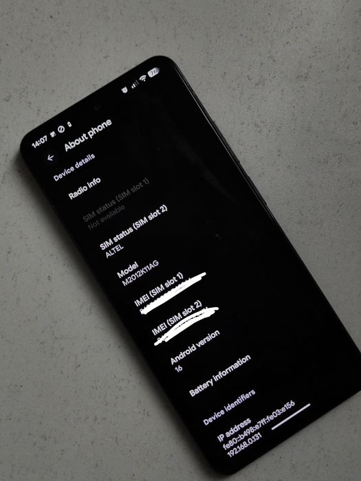 Poco F3 (PixelOS + ROOT 16 ANDROID)