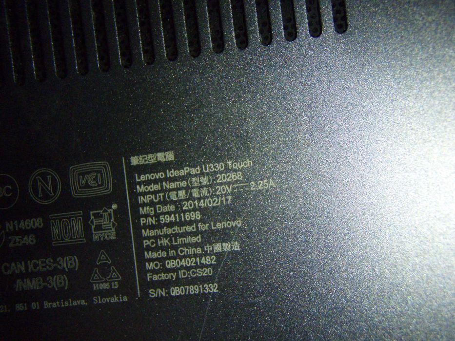 Dezmembrez Lenovo Ideapad U330 Touch, defect