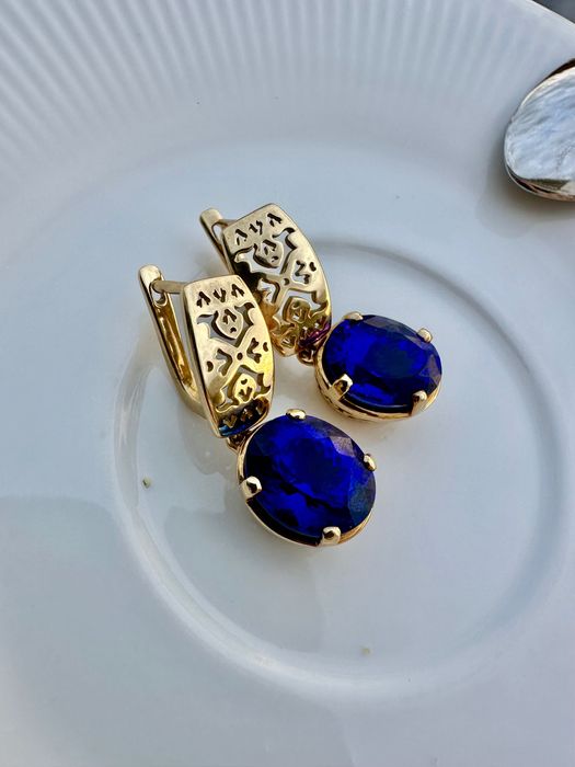 Серьги Танзанит Золото 18К