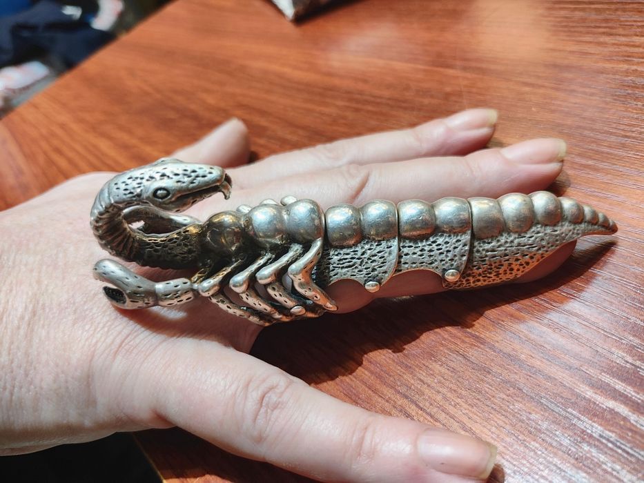 Inel 'Full Finger Armour ' argint masiv 925 , unicat