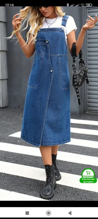 Джинсовый сарафан и танкини-купальник