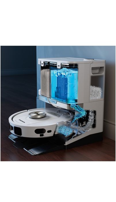 Robot de aspirare cu mop Shark PowerDetect NeverTouch Pro 2in1 RV2800ZEEUWH, statie NeverTouch Pro reincarcare, auto-curatare, 2 ani garanție la eMAG
