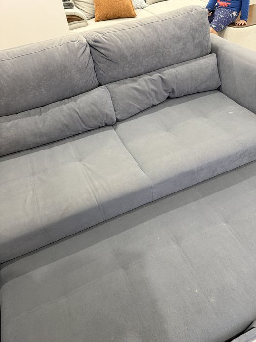 Диван серый раскладушка большой