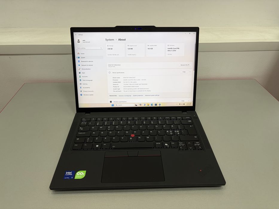 Lenovo ThinkPad T14 Gen 6, 14”, Core Ultra 5, 225U, 16GB RAM, SSD 256