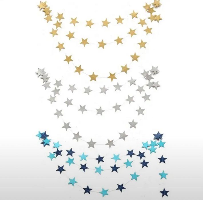 Гирлянды  бумажные звёзды