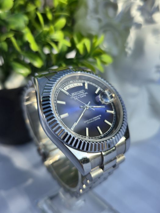 Seiko Just NH35 Automatic - Blue Dial - Safir - 40mm - President