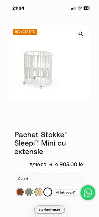 Patut stokke culoare alb