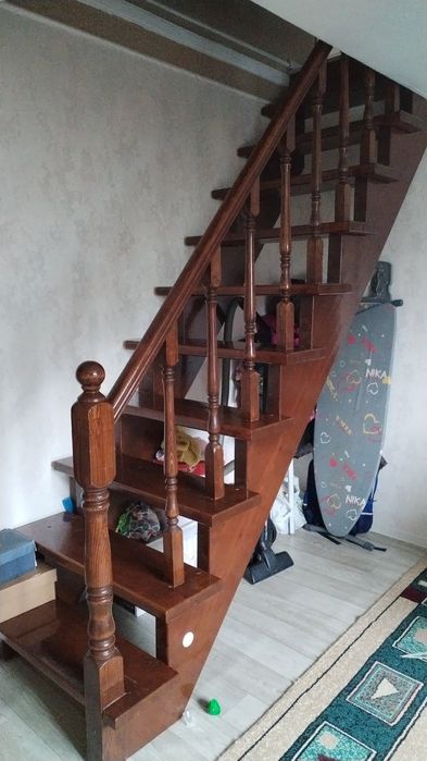 Лестница прямая в сборе готовая