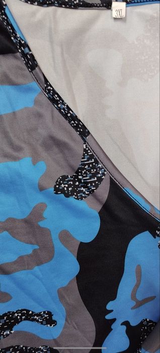 Новая кофта в военно- голубой расцветки, оверсайз 3хл, с длинными рука