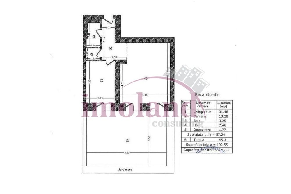 Inchiriere - apartament 2 camere - mobilat - Bucurestii Noi-Marmura Re