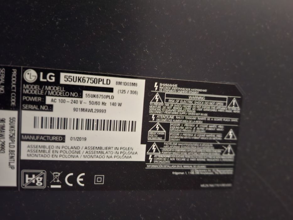 4K Телевизор LG 55UK6750PLD