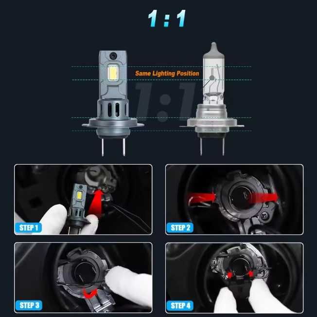 H7 LED крушки 120W 6500K
