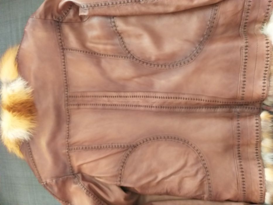 Ново кожено яке, с естествен косъм