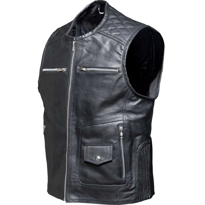 Vestă Moto Piele Naturală Black Phoenix Nouă cu Etichetă - Ideală Chopper, Biker, Cruiser, Custom. Echipament Piele Premium