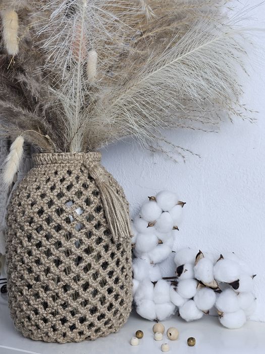 Ваза для цветов макраме