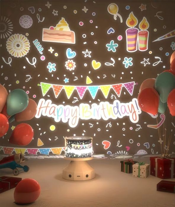 Музыкальный ночник проектор с пультом управления