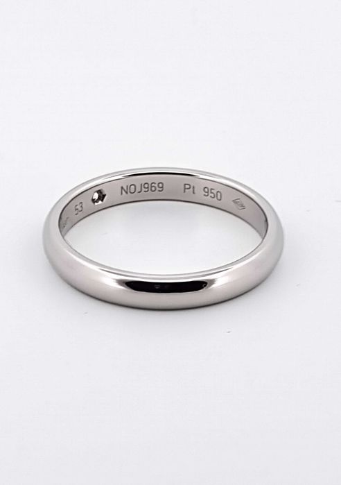 Inel Original Cartier C de Cartier  Logo Diamond Pt 950 - Marimea 53