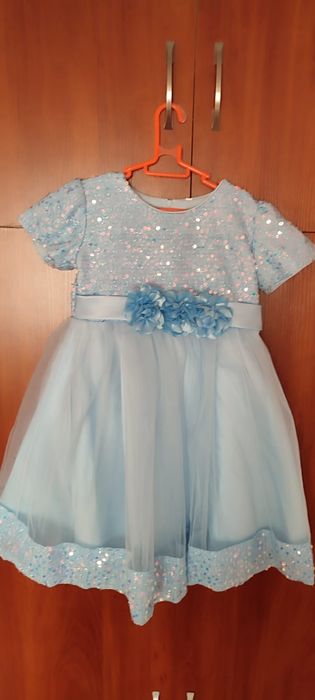 Голубое платье 100-110