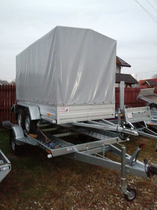 Remorci profesionale noi,universale 2 axe ,cu frana 750-3500 kg