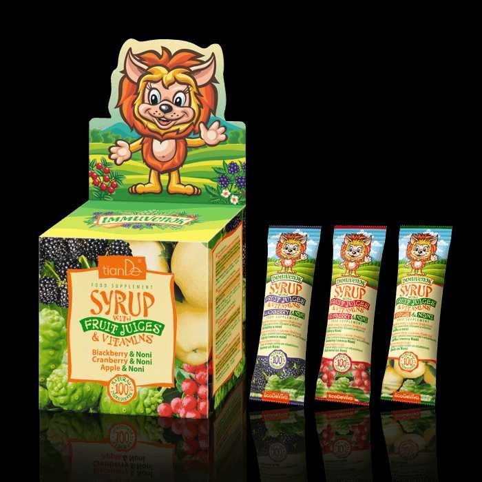 Сироп с плодови сокове и витамини, 21 сашета