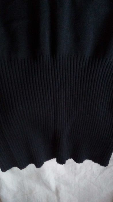top / vesta, tricotat, Stefanel, nou, XS, bleumarin /gri inchis