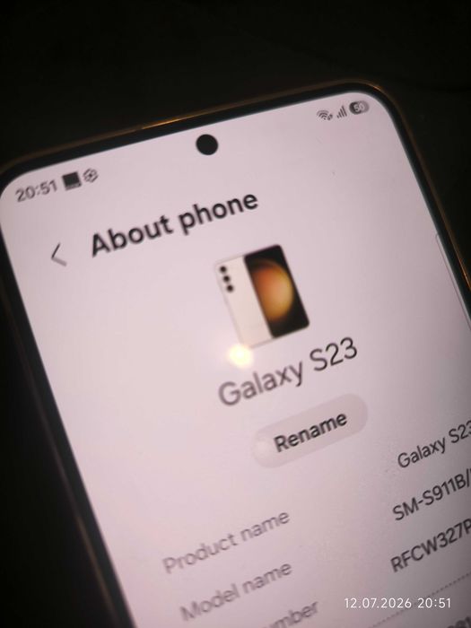 Samsung Galaxy S23 white edition 256 GB alb sidef