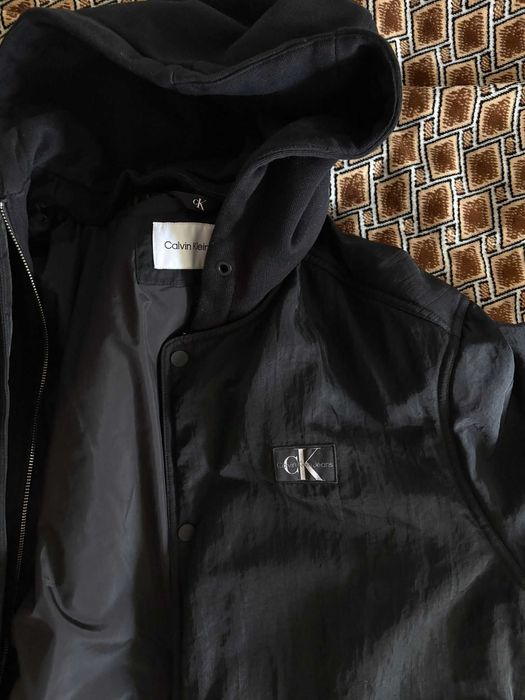 Calvin Klein Jeans Skater Hooded Jacket - Negru M