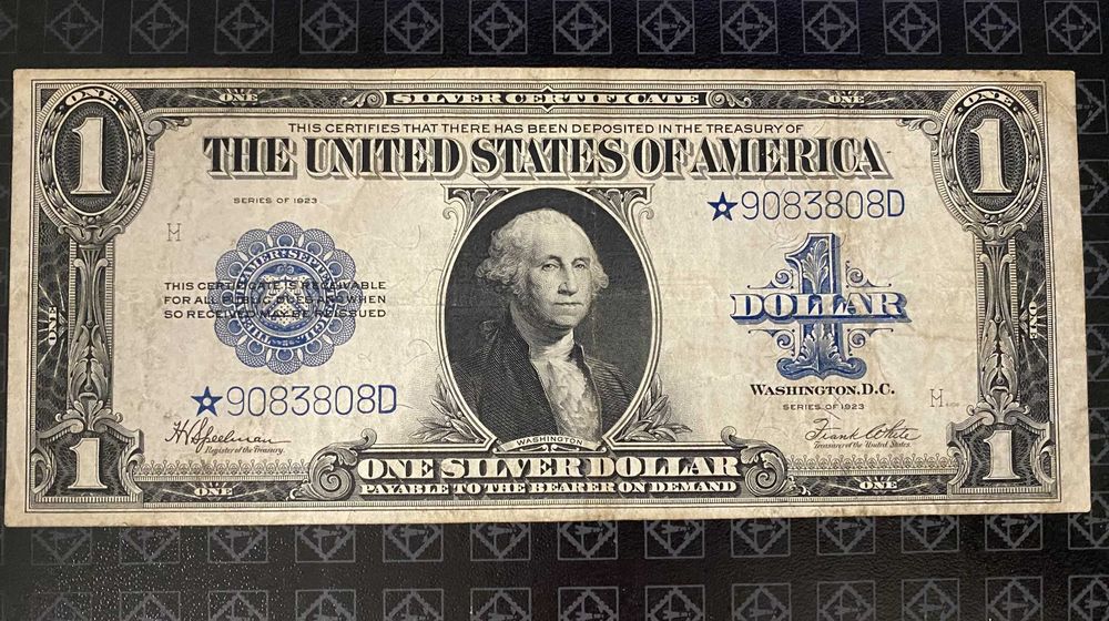 $1 One dollar Silver Certificate 1923 "Horse Blanket"  STAR NOTE