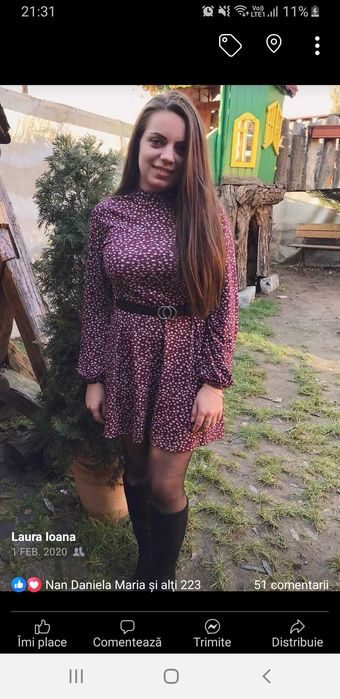 Rochiță cu mânecă lungă