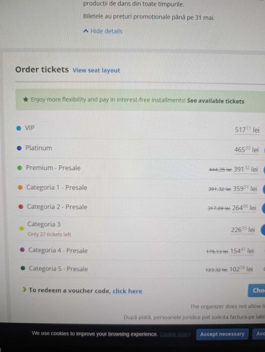 Bilet VIP Lord of the Dance