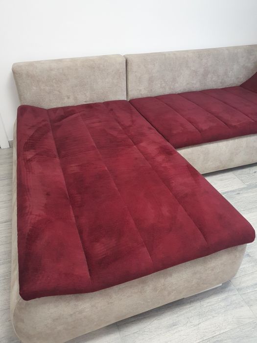 Coltar extensibil Rosario, crem/burgundy