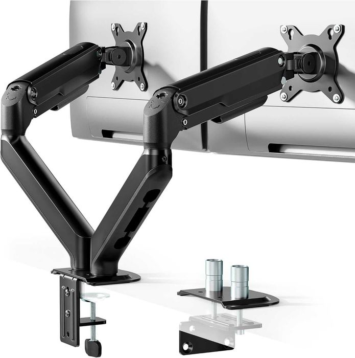 monTEK Стойка за два монитора 17–32 инча, до 9 кг всеки,VESA 75/100 мм