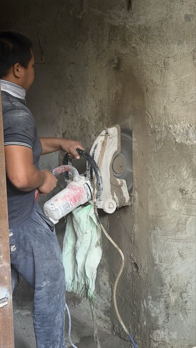 Beton devor teshish Бетон девор кесиш
