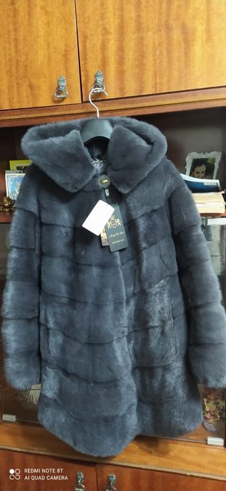 Шуба норка графит