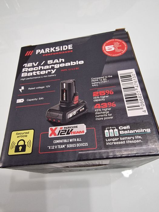 Parkside батерии 12V 5AH - нови