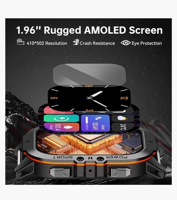 OUKITEL BT20 Military Smart Watch AMOLED