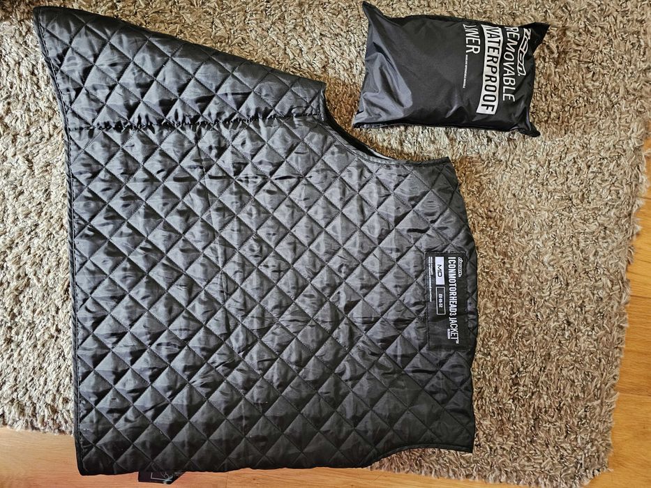 Geaca moto piele naturala ICON Motorhead 3 marime 48-52 cu mesada, protectii si pelerina impermeabila