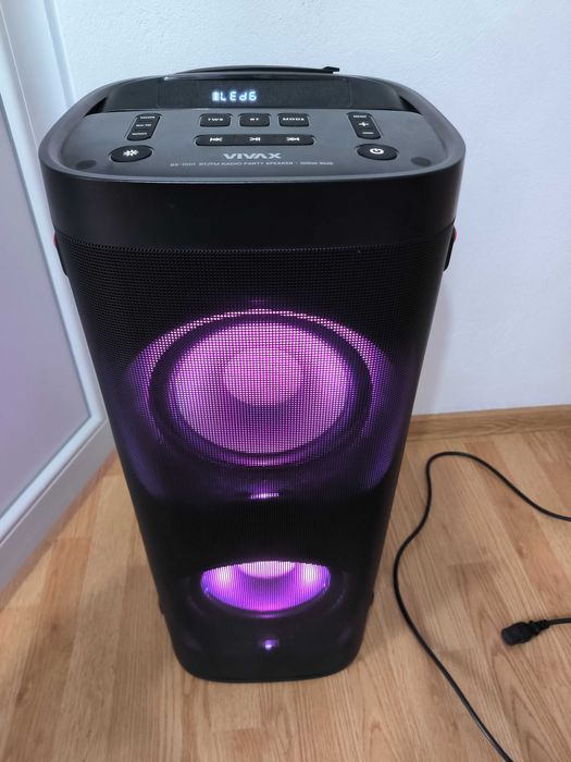 Boxa portabila, Vivax, 100W, 40Hz-18kHz, RGB, Bluetooth, Negru/cumparata de noua, la cutie!