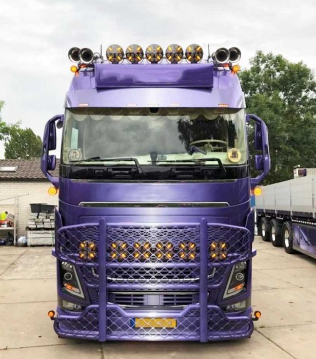 LED Диоден Халоген Фар с Оранжев/Жълт Габарит 12-24V 12 Диода