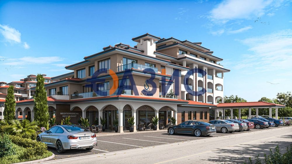 Напълно обзаведено студио в комплекс „Sole Mare“, Ахелой, първа линия