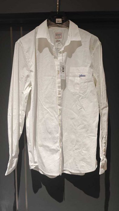 Белая мужская  рубашкa Guess XXL